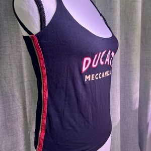 Ducati Meccanica Women’s Tank Top Black Stretch Camisole Moto Racing Size M